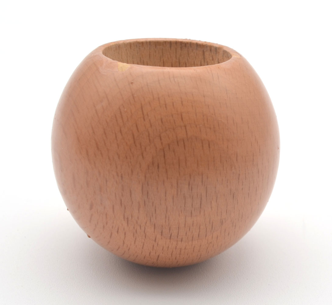 1x Endstück Endknopf Kugel 4,8 cm Holz Buche für Stangen Ø 28 mm