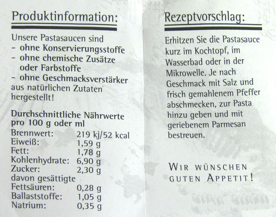 Gute-Laune-Pasta mit Gourmet-Pasta-Sauce und Servietten