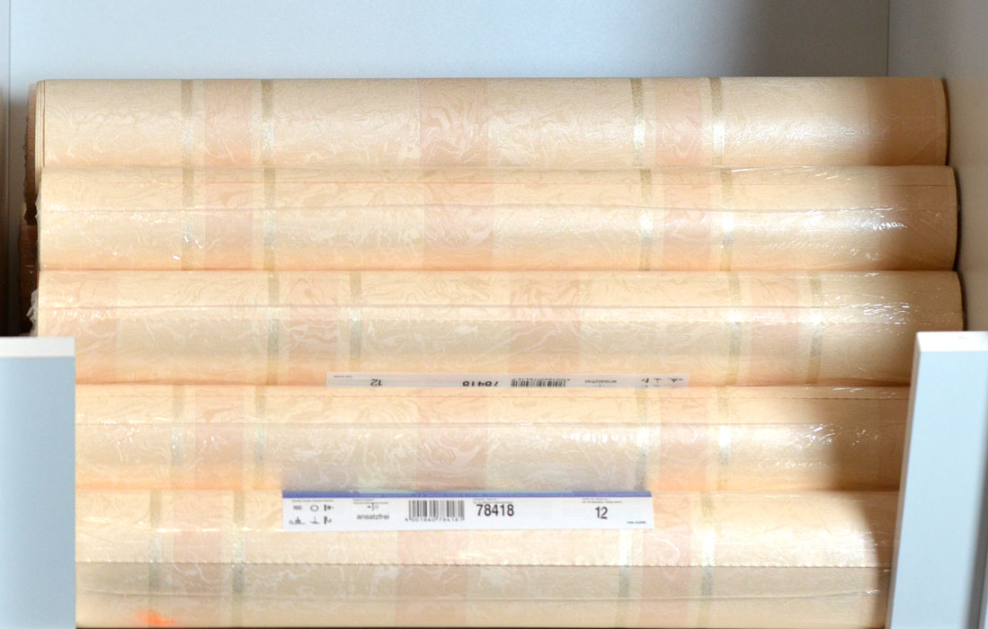 Vliestapete 78418 klassisch mit Streifen apricot 10,05mx0,53m