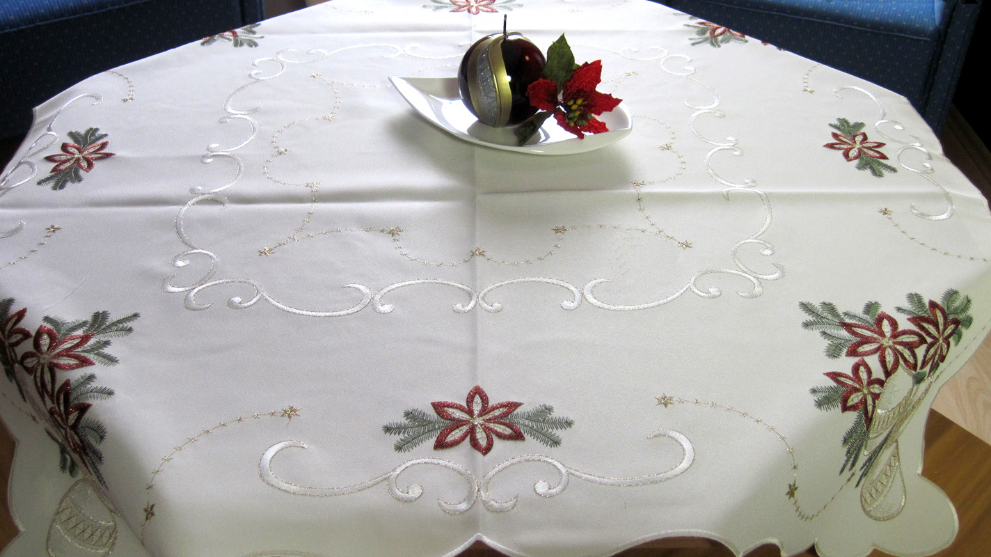 Decke Christbaumkugeln Fb.sekt-mehrfarbig ca.85 x 85 cm