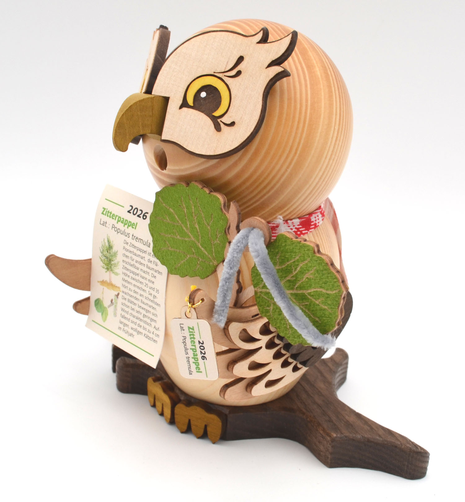 Jahreseule 2026 Zitterpappel Rauchfigur ca. 16 cm 