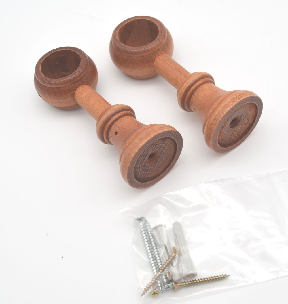 2 Wandträger geschlossen für Stil Ø 28 mm Holz Kirschbaum WA 10,5 cm