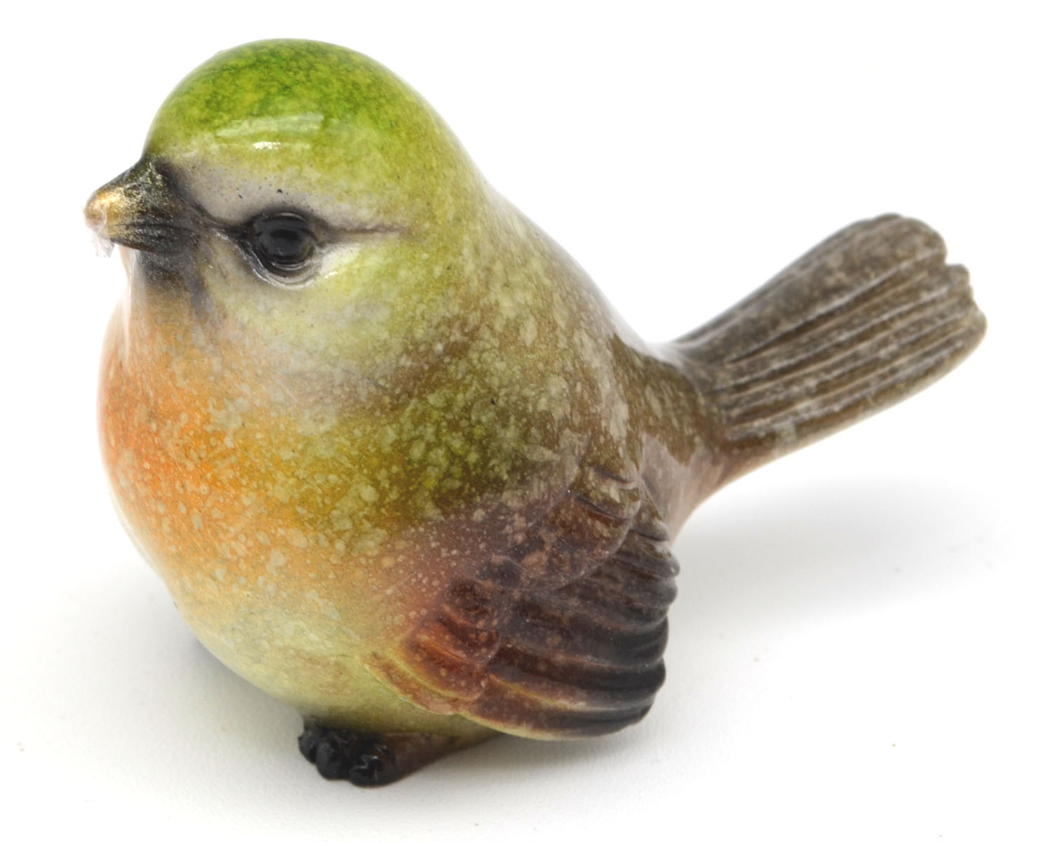 Handbemalter Keramik-Vogel – 6 oder 8 cm in 4 Farben