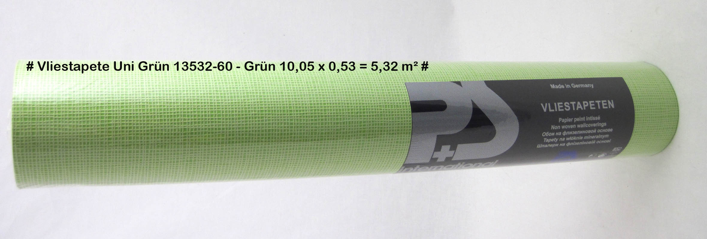 Vliestapete Uni Grün 13532-60 - Grün 10,05 x 0,53 = 5,32 m²
