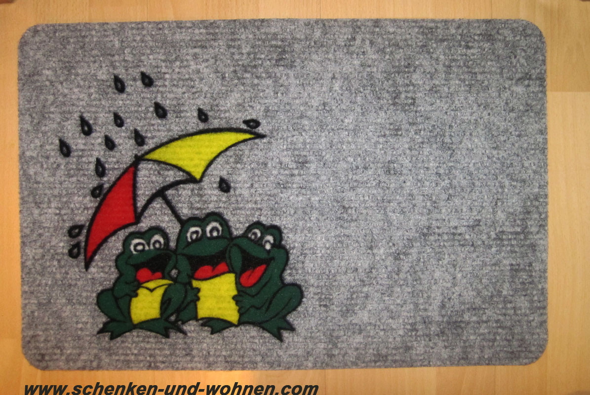 Fußmatte Flocky, Nadelfilz 084 frogs ca. 40 x 60 cm