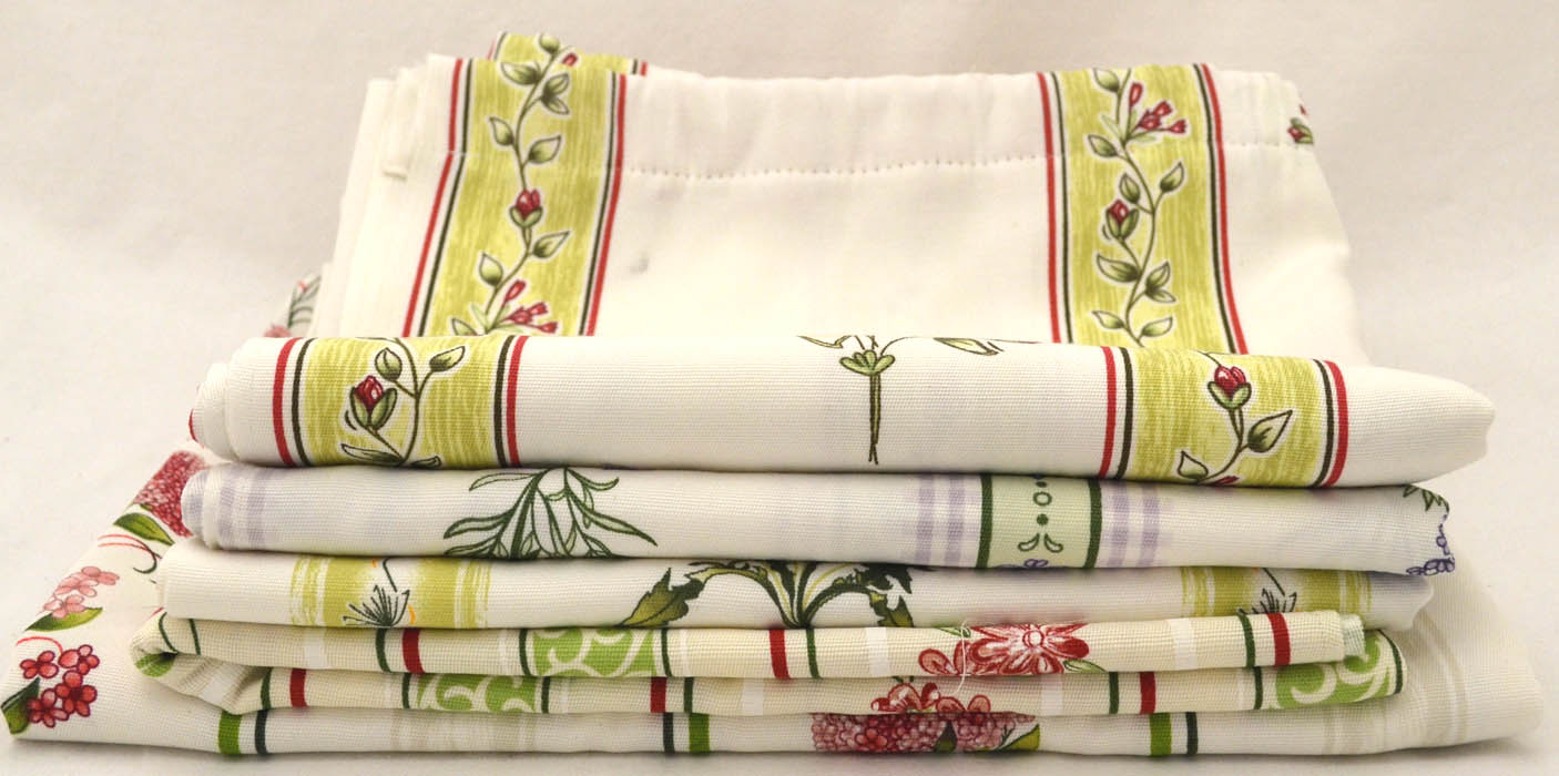 Stoffreste-Paket aus 5 Resten Landhaus-Dekostoff