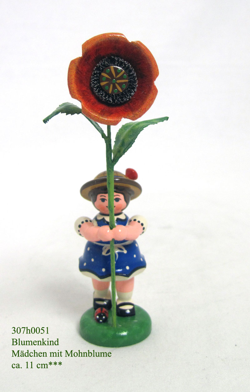Blumenkind Mädchen - Mohnblume 11 cm