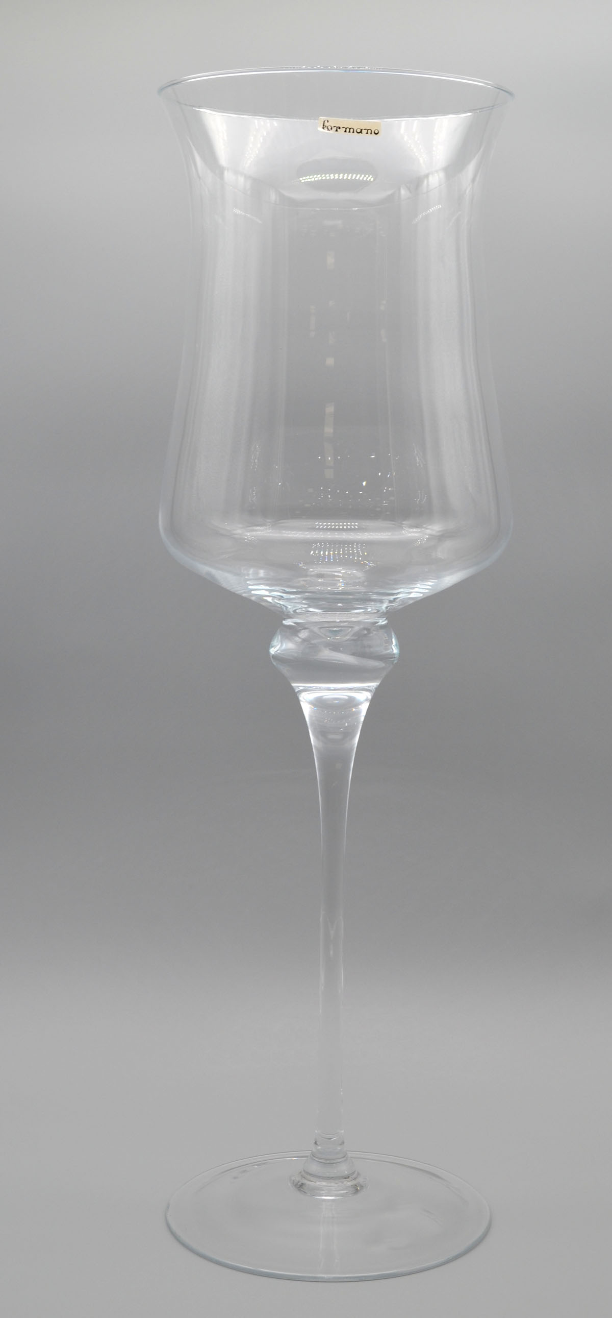 Deko-Kelch aus Glas 60 cm hoch auf Stil glasklar