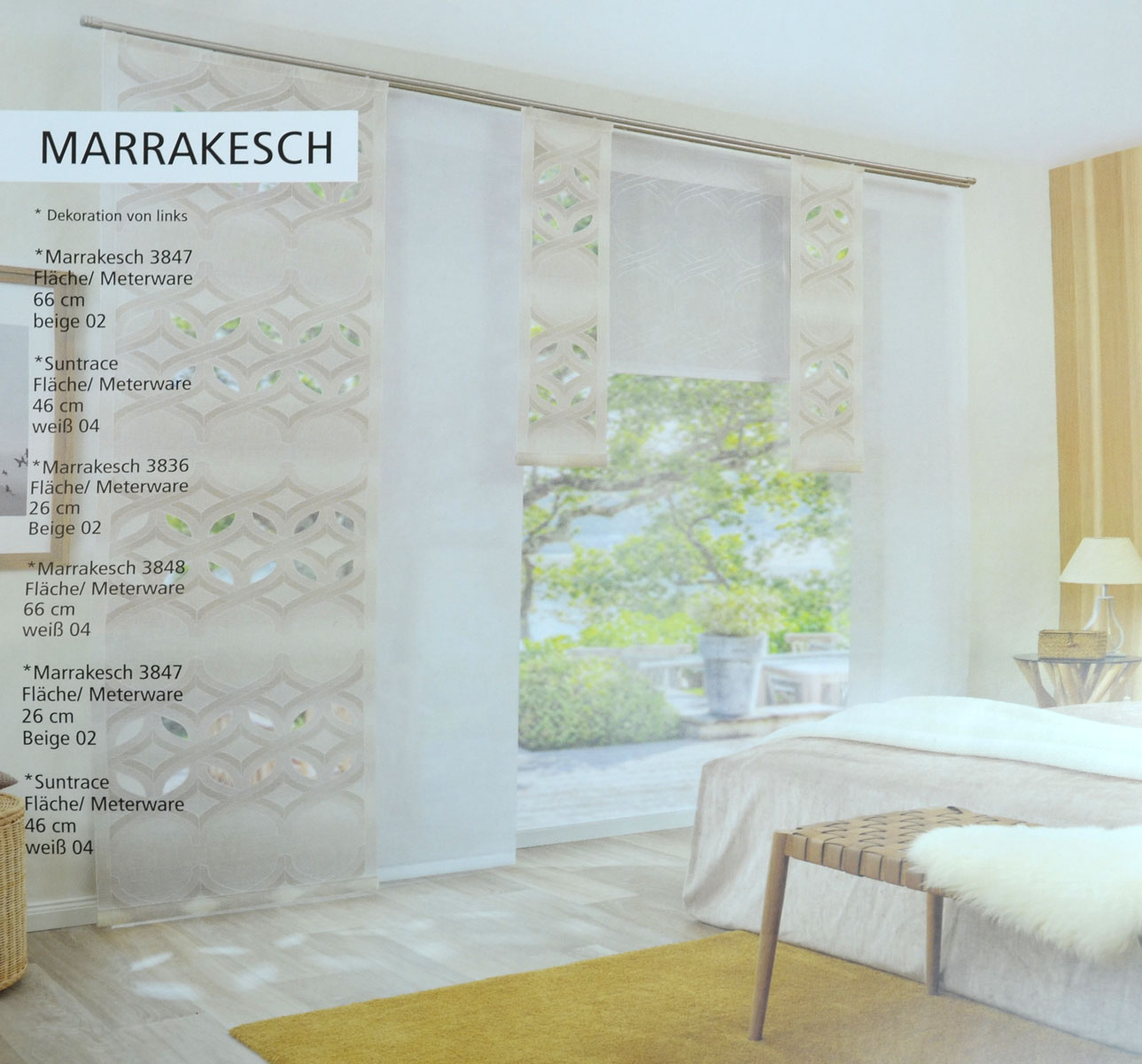 Marakesch Fläche unbestickt Meterware in Rapporten 54 cm 3836 silber 26 cm breit 