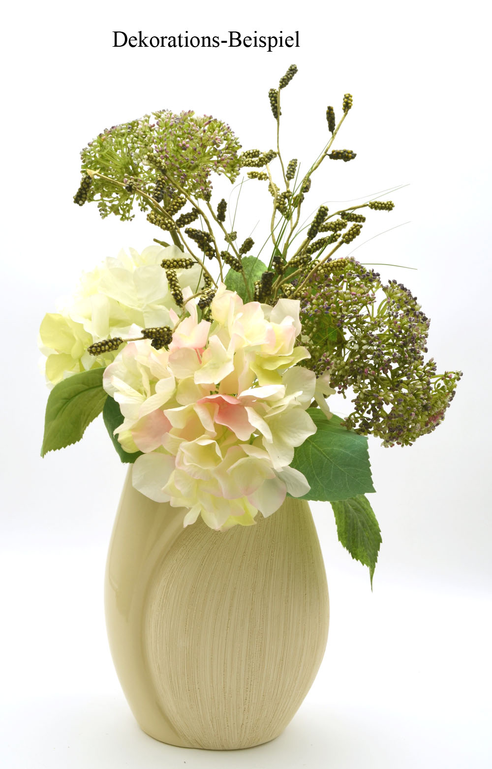 Keramik Vase sandgelb glasiert-matt 26x17x11 cm (HxBxT) Keramik Vase sandgelb glasiert-matt 26x17x11 cm (HxBxT)