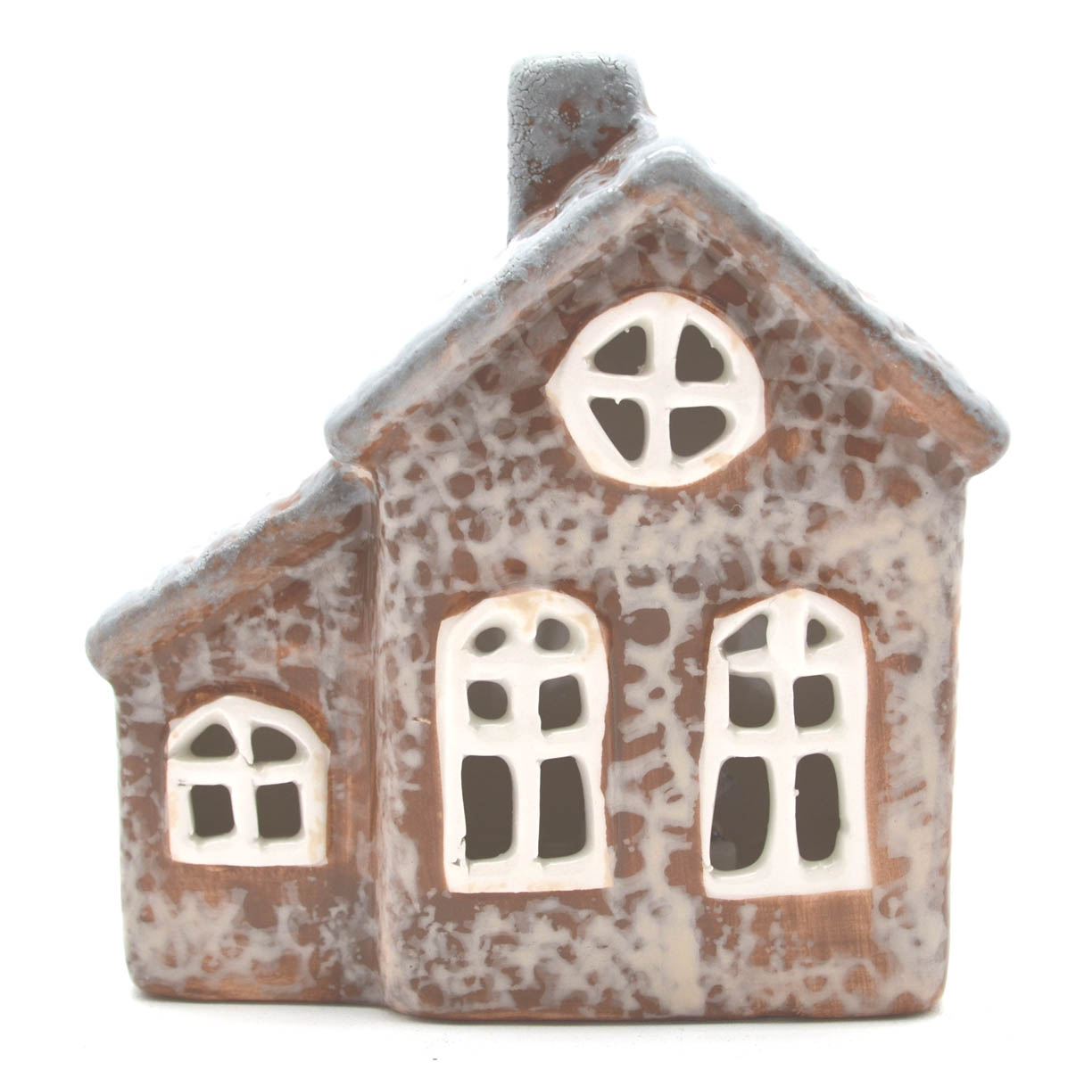 Keramik-Haus mit LED 10x5,5x10,5 cm