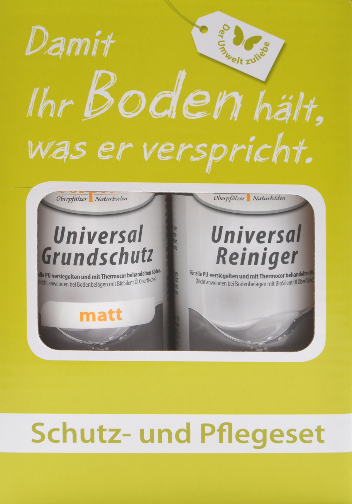 Universal Pflege und Reinigung - Set für Bodenbeläge je 1 l