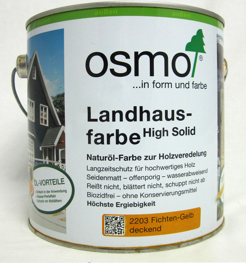 Osmo Landhausfarbe2203 Fichten-Gelb 2,5L