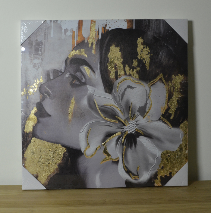 Wandbild Wanddeko modern quadratisch ca. 60 x 60 cm V1 Mädchen