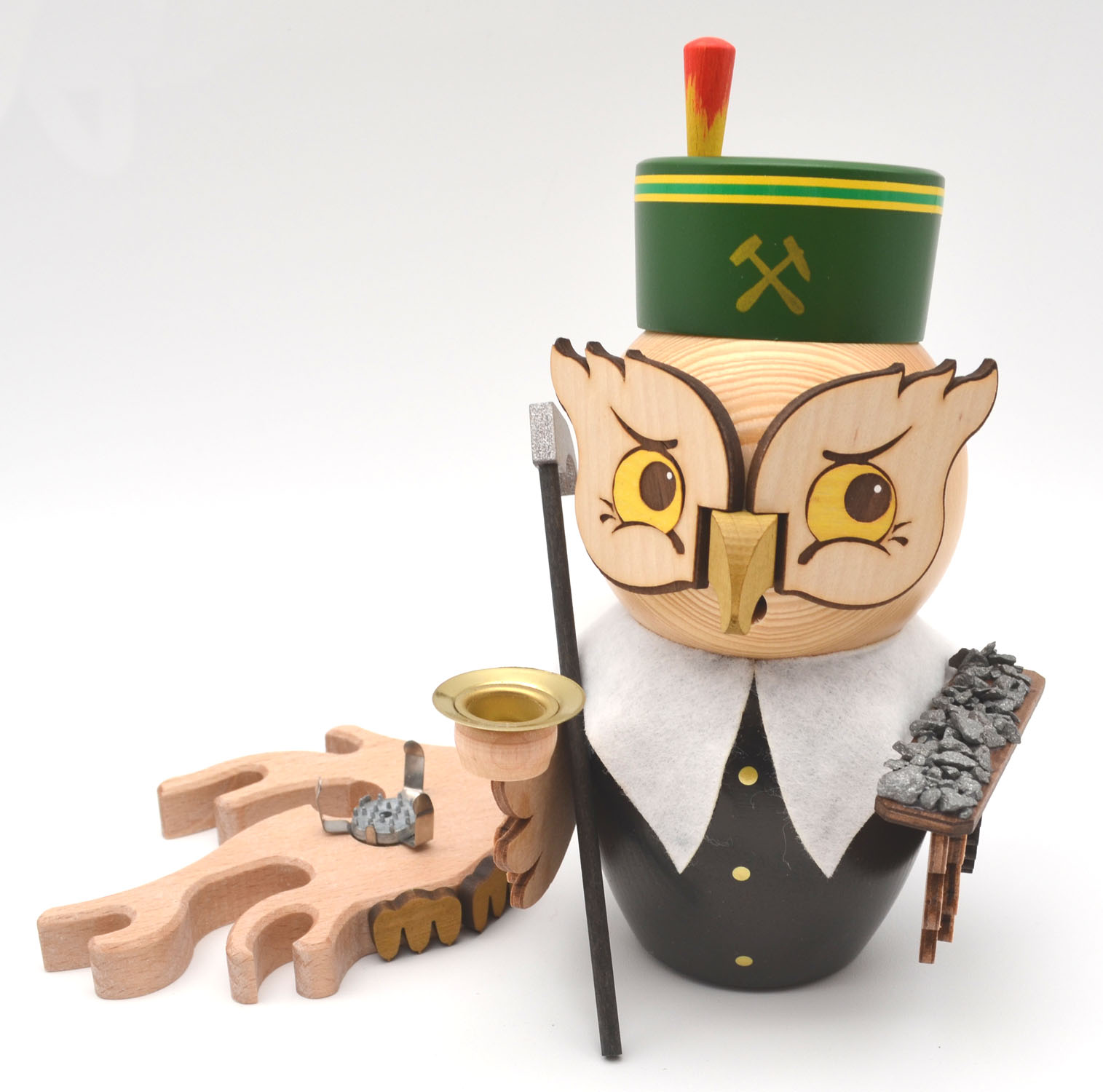 Raucheule Bergmann Rauchfigur ca. 15 cm - Neuheit 2026