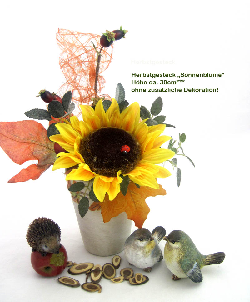 herbstgesteck_sonnenblume-2 Herbstgesteck Sonnenblume im Keramiktopf ca. 30cm hoch