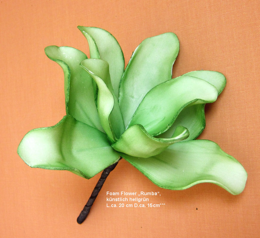 Foam Flower Rumba, künstlich hellgrün L.ca. 20 cm D.ca. 15cm