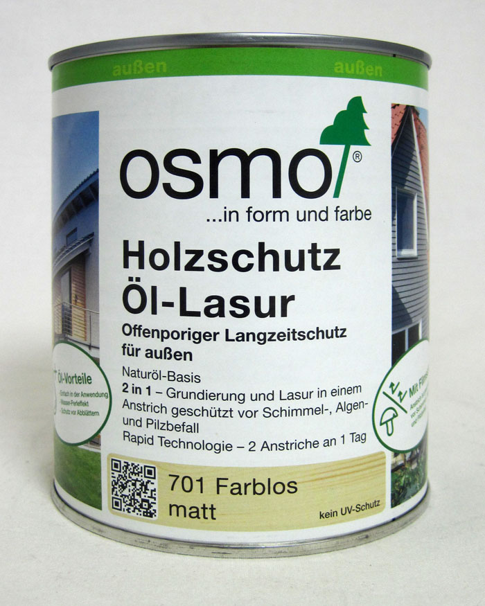 Osmo Holzschutz Öl-Lasur701 Farblos transparent 750ml