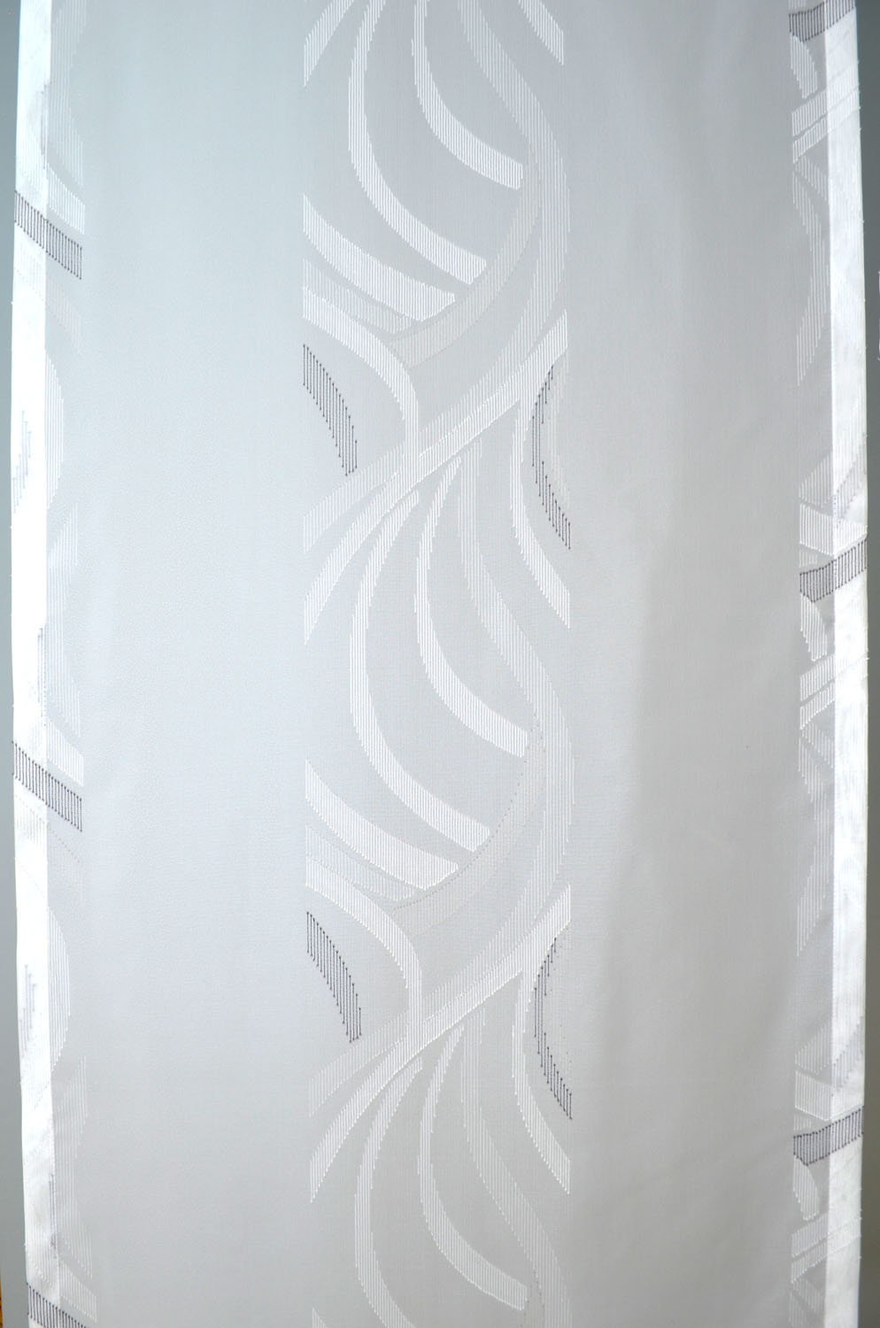 3 Flächenvorhänge transparent mit Sherli-Muster Breite ca. 53 cm