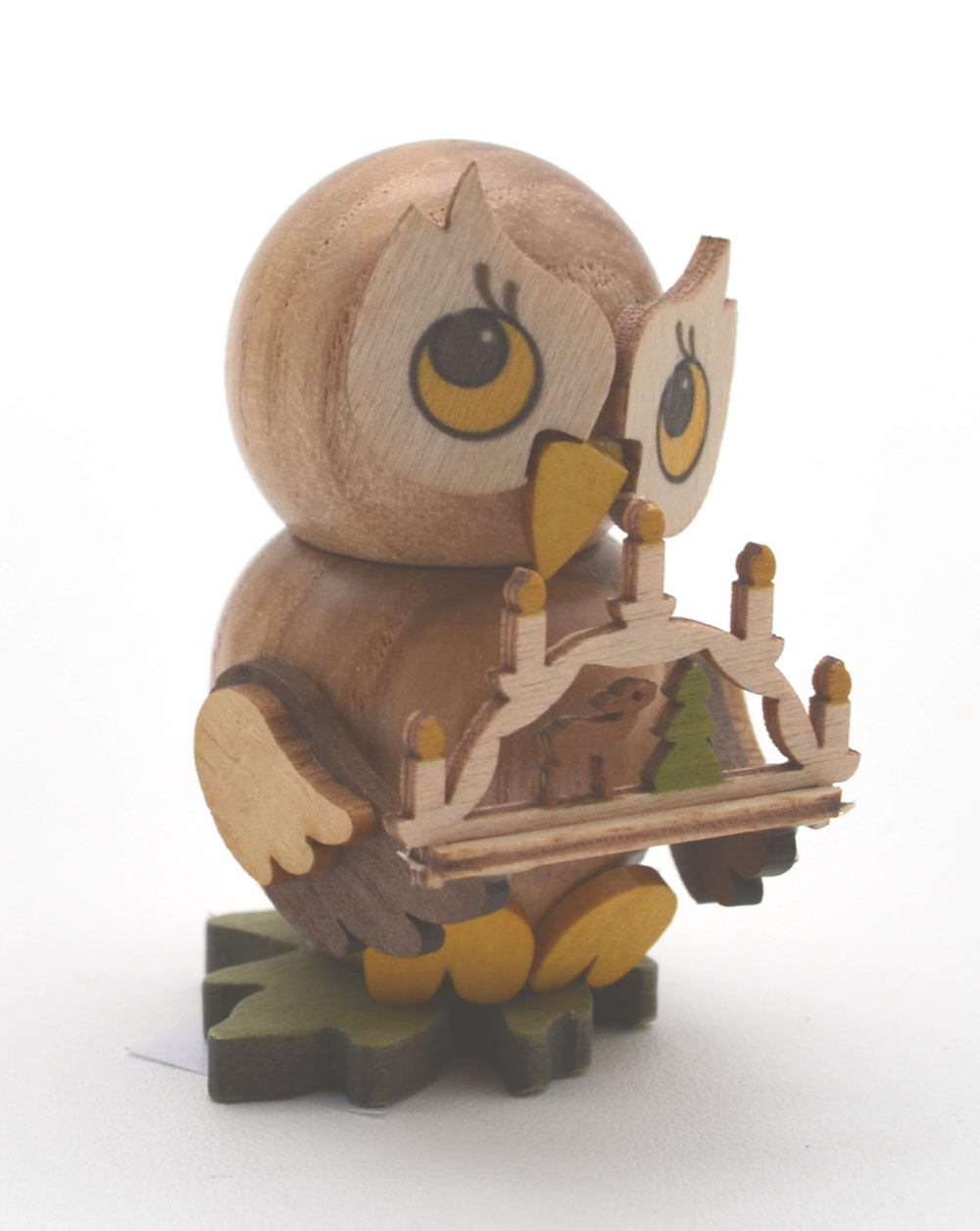 Kuhnert - Eulenkind mit Schwibbogen zum Stellen - Holzfigur ca. 4 cm Kuhnert - Eulenkind mit Schwibbogen zum Stellen - Holzfigur ca. 4 cm