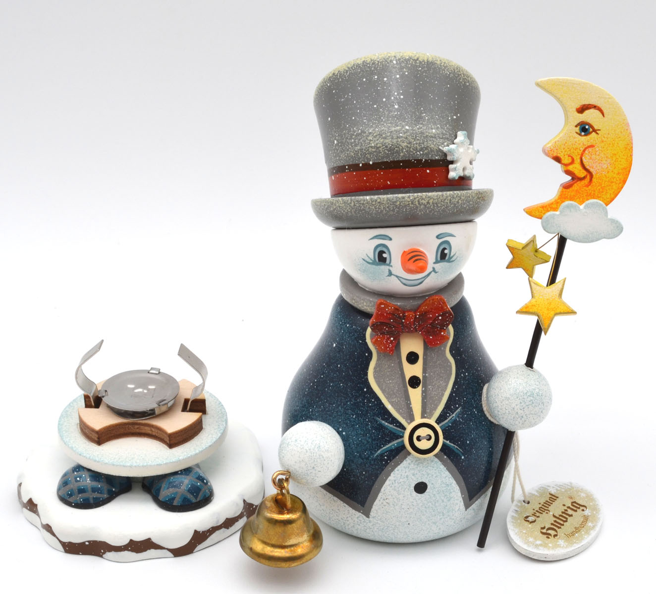 Hubrig Räucherwichtel „Mondwächter“ 14 cm – handbemalte Holzkunst