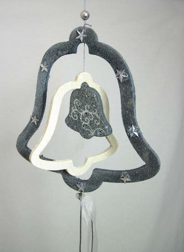 Deko-Hänger Glocke mit Deko-Band und Sternapplikation ca. 80cm lang