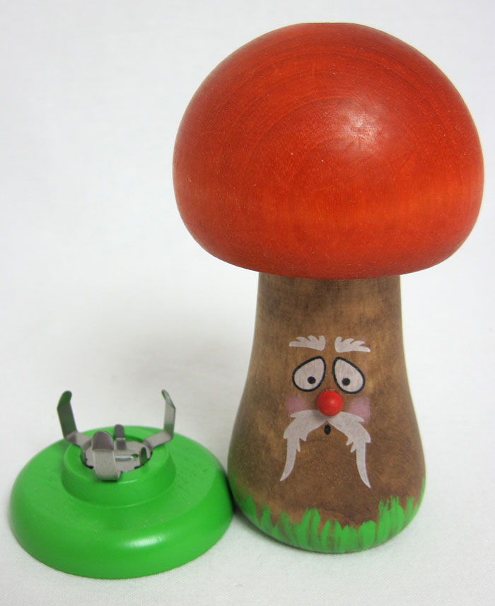 Fröhlicher Rauchpilz Hut Orange ca. 12 cm - Neu 2024 Original Erzgebirge