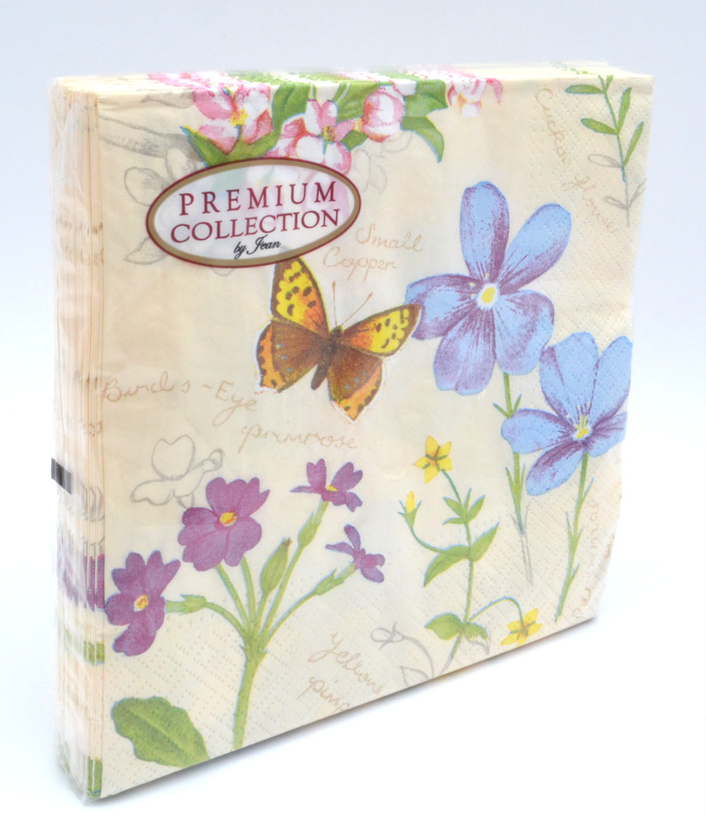 Frühlings-Lunch-Servietten Schmetterling 20 Stück 33 x 33 cm
