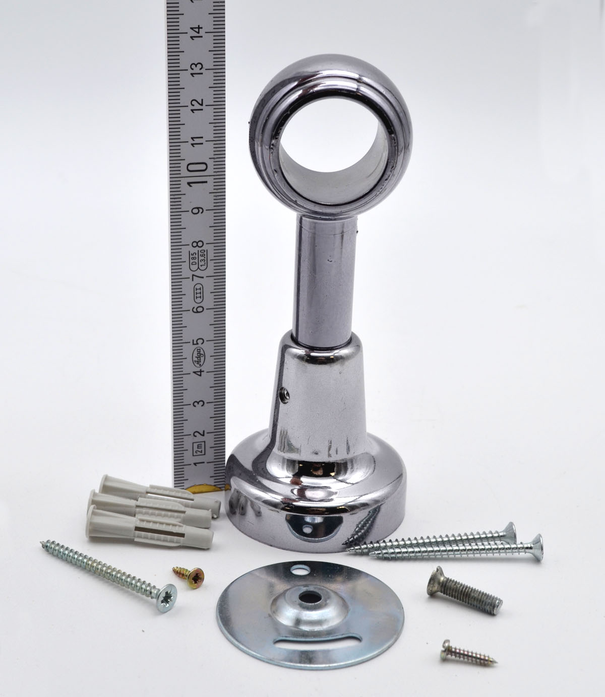 1 Wandträger geschlossen für Stil Ø 28 mm Kunststoff titan WA 11,5 cm