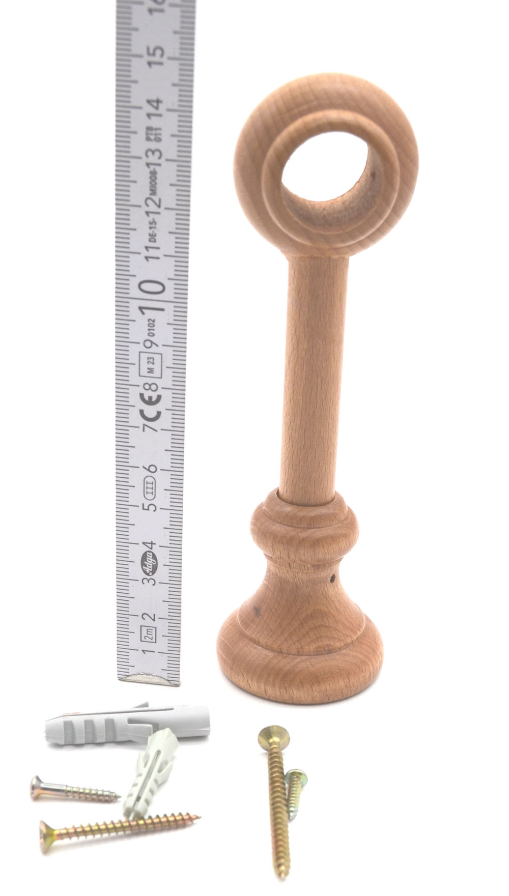 1 Wandträger für Stilgarnituren Ø 20 mm Holz Eiche hell WA 13,0 cm 