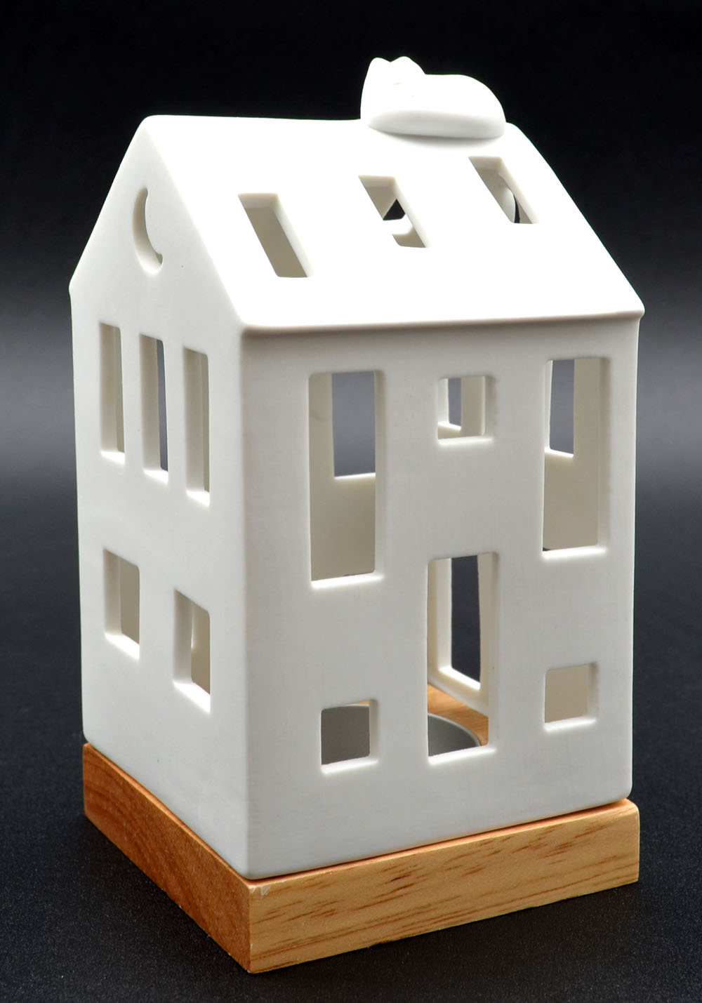 Village House Porzellan-Teelichthaus Katze 16x7,7x7,7 cm (HxBxT) H32 Village House Porzellan-Teelichthaus Katze 16x7,7x7,7 cm (HxBxT) H32