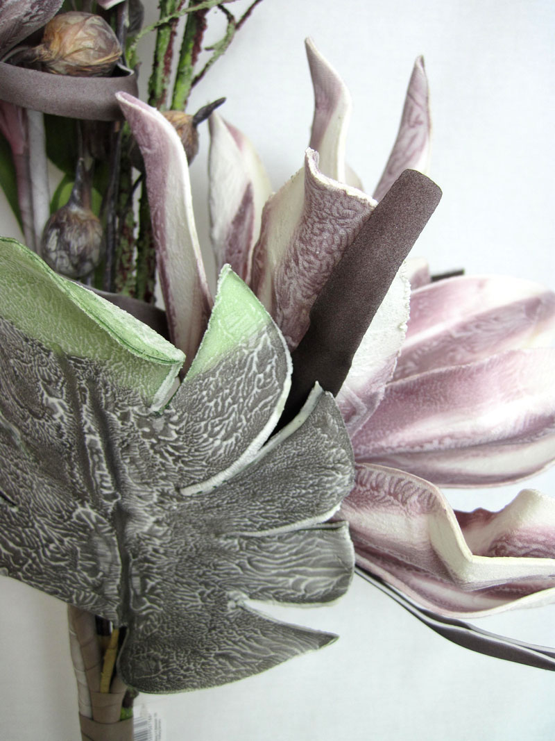 Künstlicher Deko-Strauß Blumen-Mix, beere/grün, ca. 84 cm