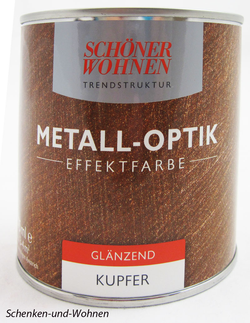 Metall-Optik - Effektfarbe Kupfer - glänzend 0,375 l