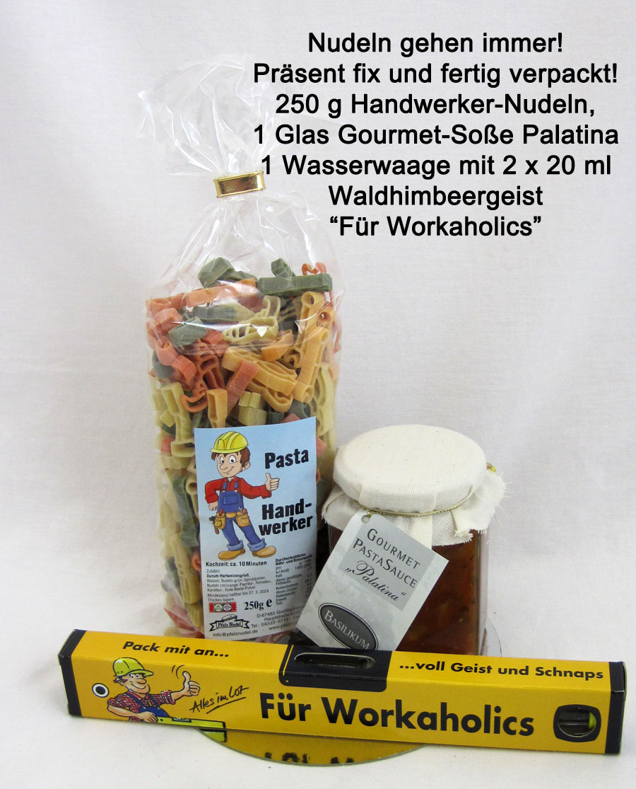 handwerkperpasta_workaholics Handwerker-Pasta mit Gourmet-Soße und Workaholics