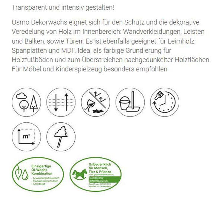 Osmo Dekorwachs 3111 Weiß 375ml transparent