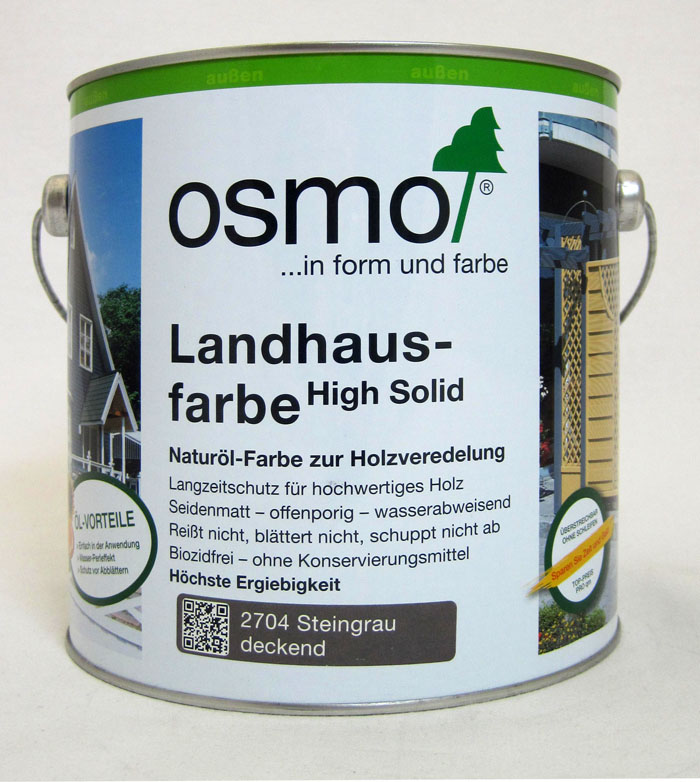Osmo Landhausfarbe 2704 Steingrau 2,5L