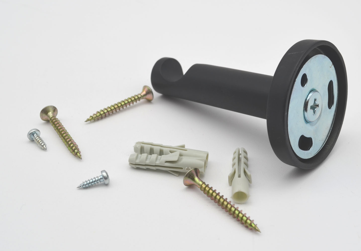 1 Auflageträger Metall schwarz  für Stil 16 mm WA 75 mm B-Ware