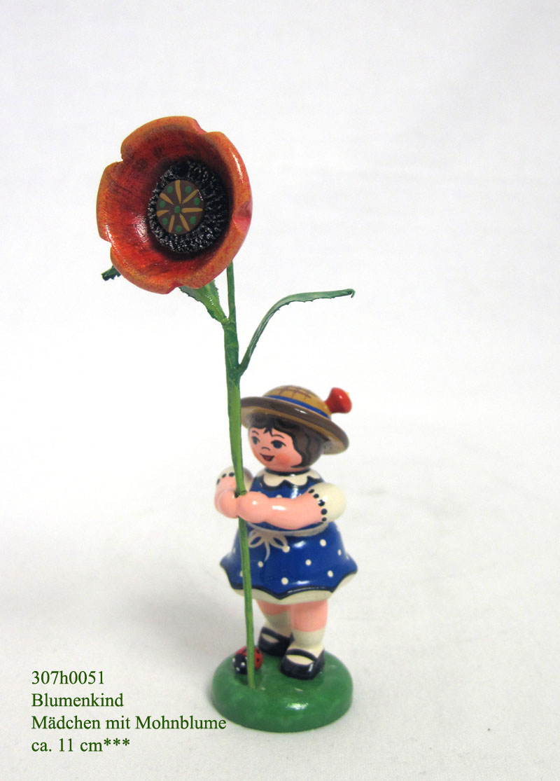 Blumenkind Mädchen - Mohnblume 11 cm