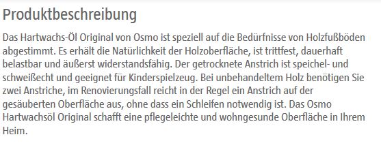 Osmo Hartwachs-Öl 3032 Farblos seidenmatt 2,5l
