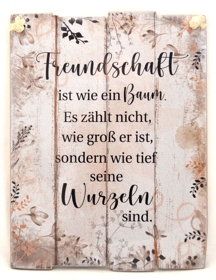 11489_freundschaftXQvE8UDoui9Zi Wandbild "Freundschaft ist wie ein Baum" mehrfarbig 30x40 BxH