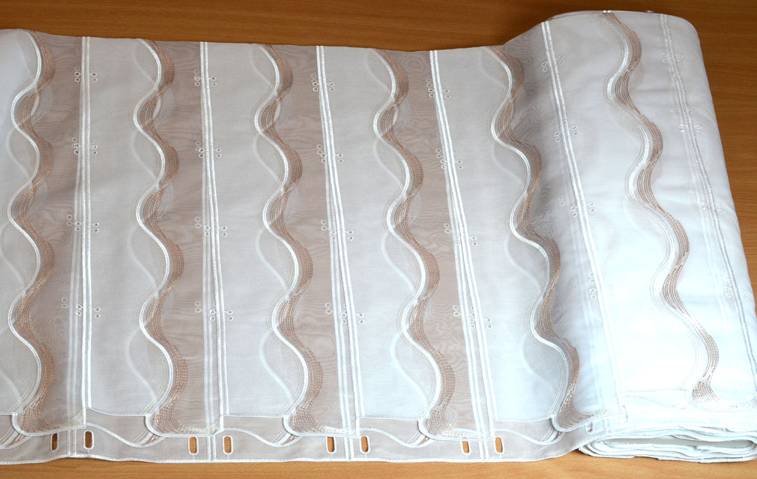 16cm breites Clippanneaux Raffpanneaux Welle rosenholz 140cm hoch