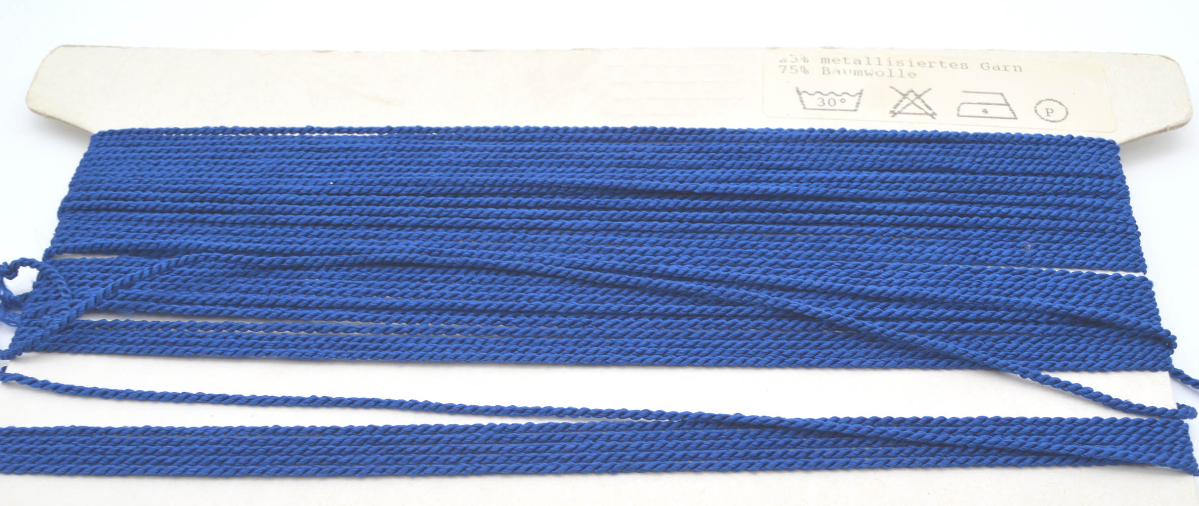 3 m Kordel gedreht 2 mm royalblau