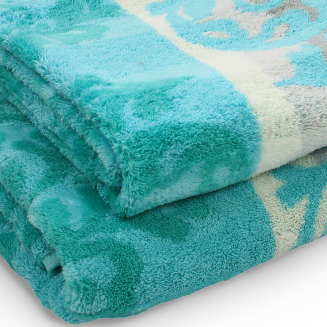 cawoe-handtuecher-noblesse-cashmere-j14-mint-1057 Handtuch Noblesse Cashmere Jaquardt türkis 50 x 100 cm