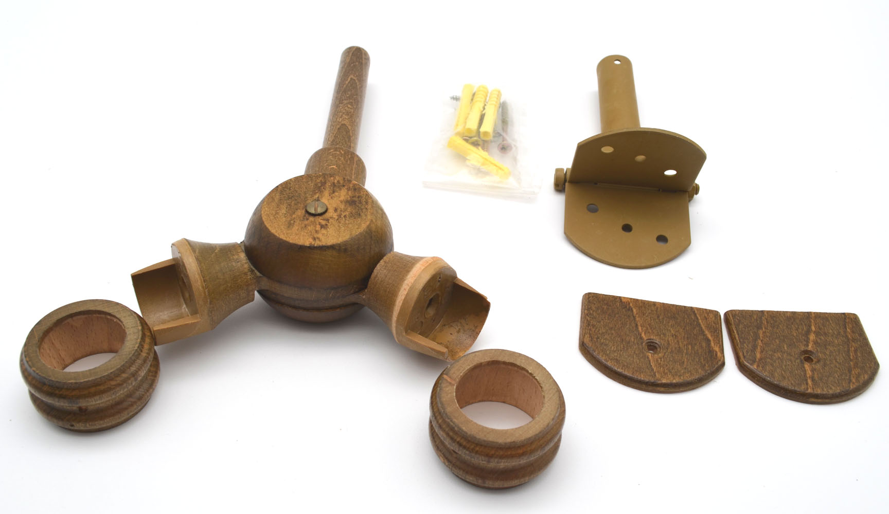 Erker-Träger Eiche rustikalfarbig für Stil 28 mm Holz