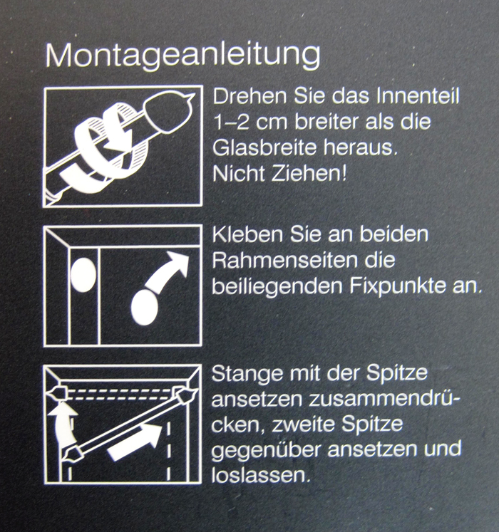 Pinn-Stange Klemmstange Vitrage Braun Ø 7 mm, L 60-70 cm
