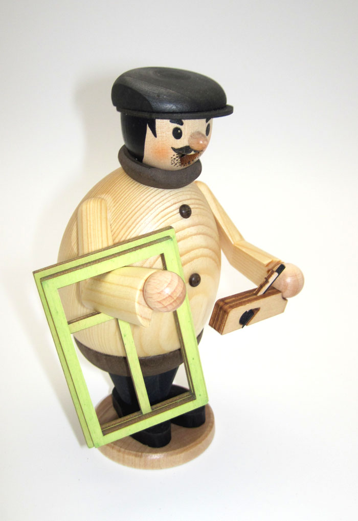 Rauchfigur Max  "Tischler" mehrfarbig ca. 16 cm Neu 2024