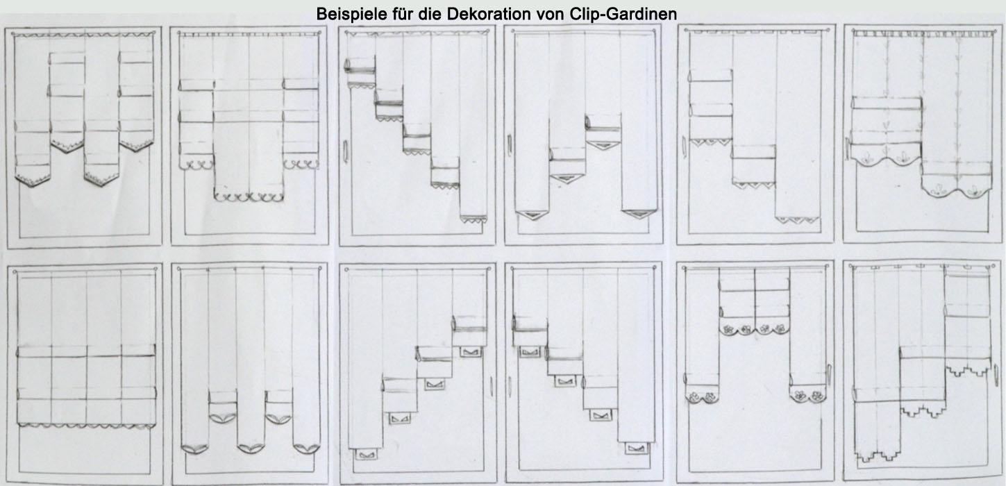 Raffpanneaux Clippanneaux auf Feinkäseleinen 145 cm hoch