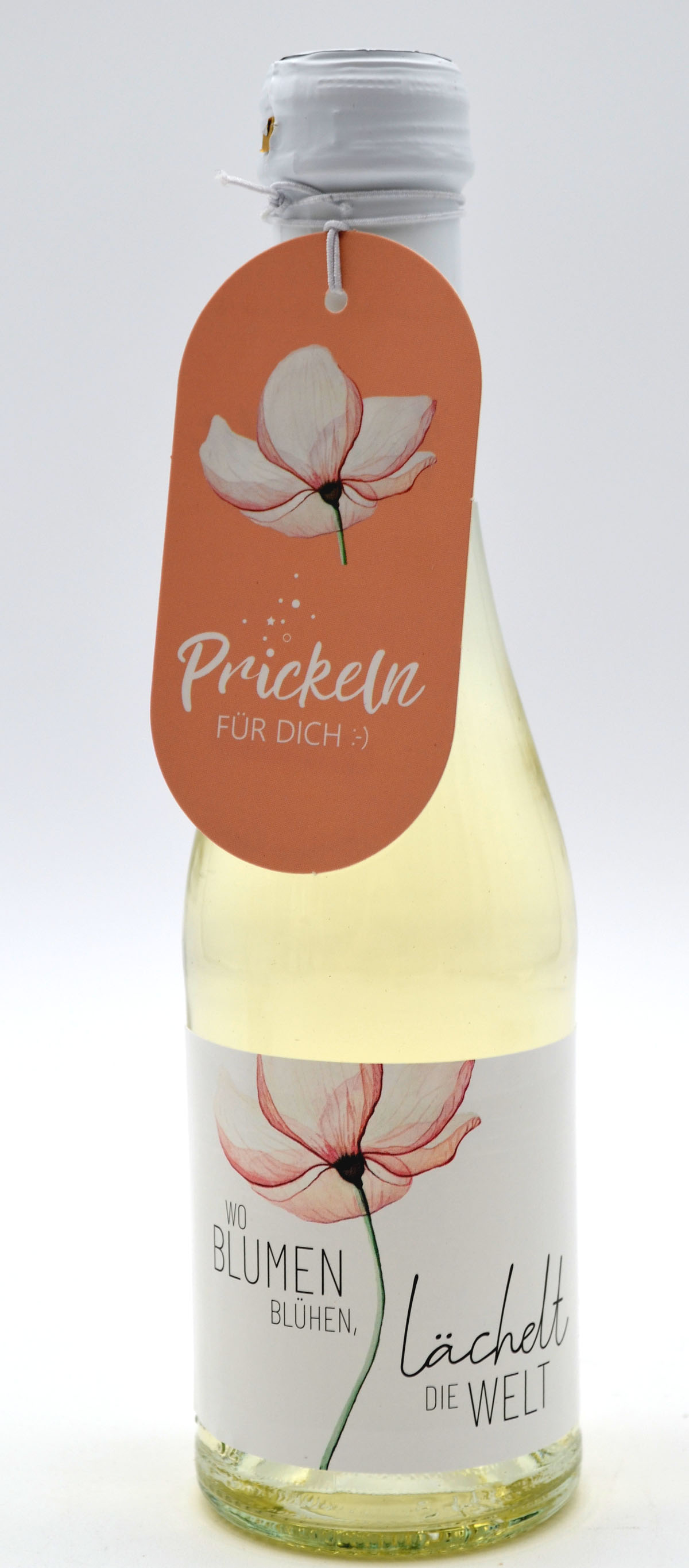 Perlwein Prickeln 0,2 l "Blüte" mit Geschenkanhänger 