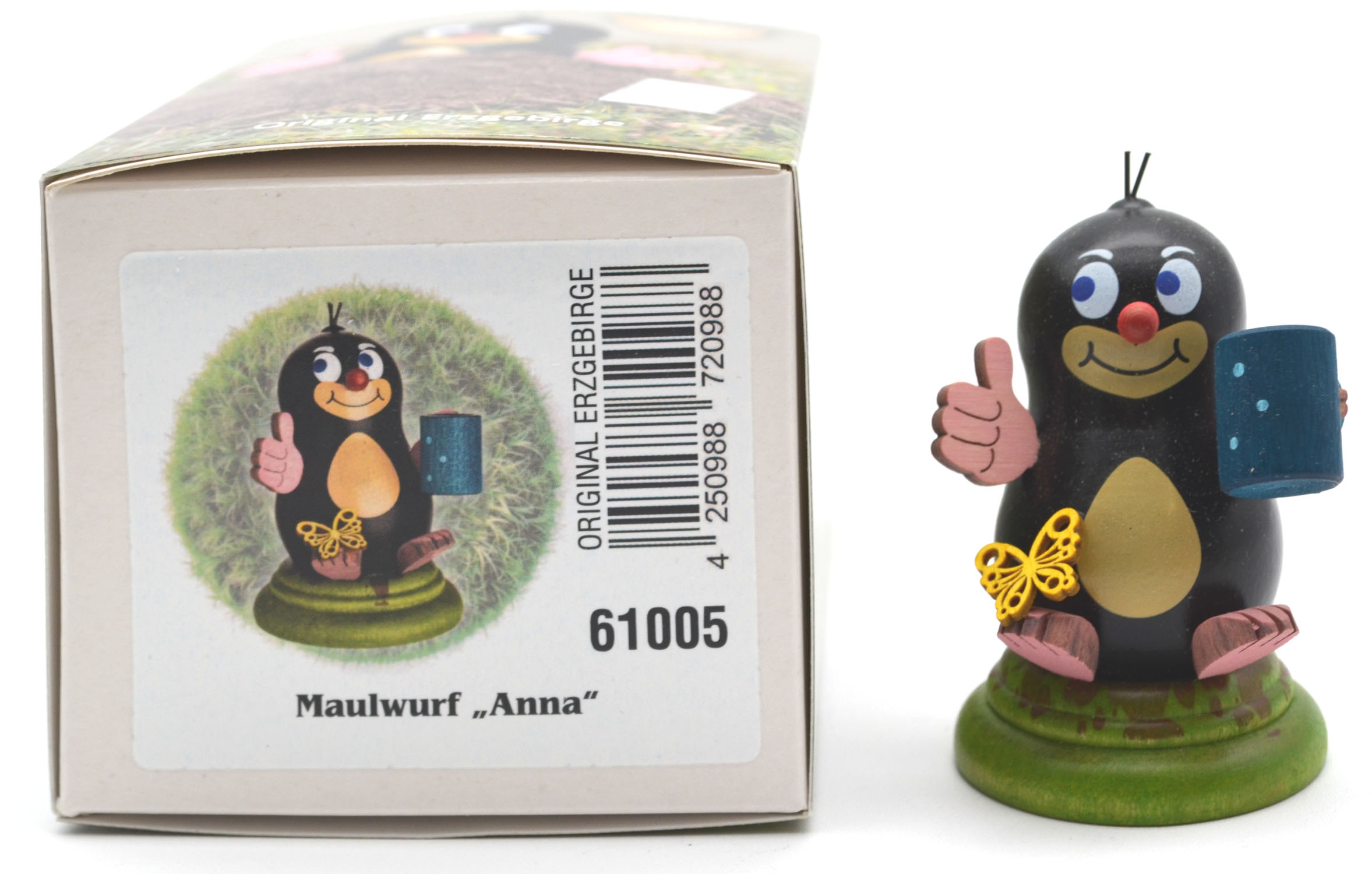 Maulwurf "Anna" mit Becher ca. 7 cm hoch 