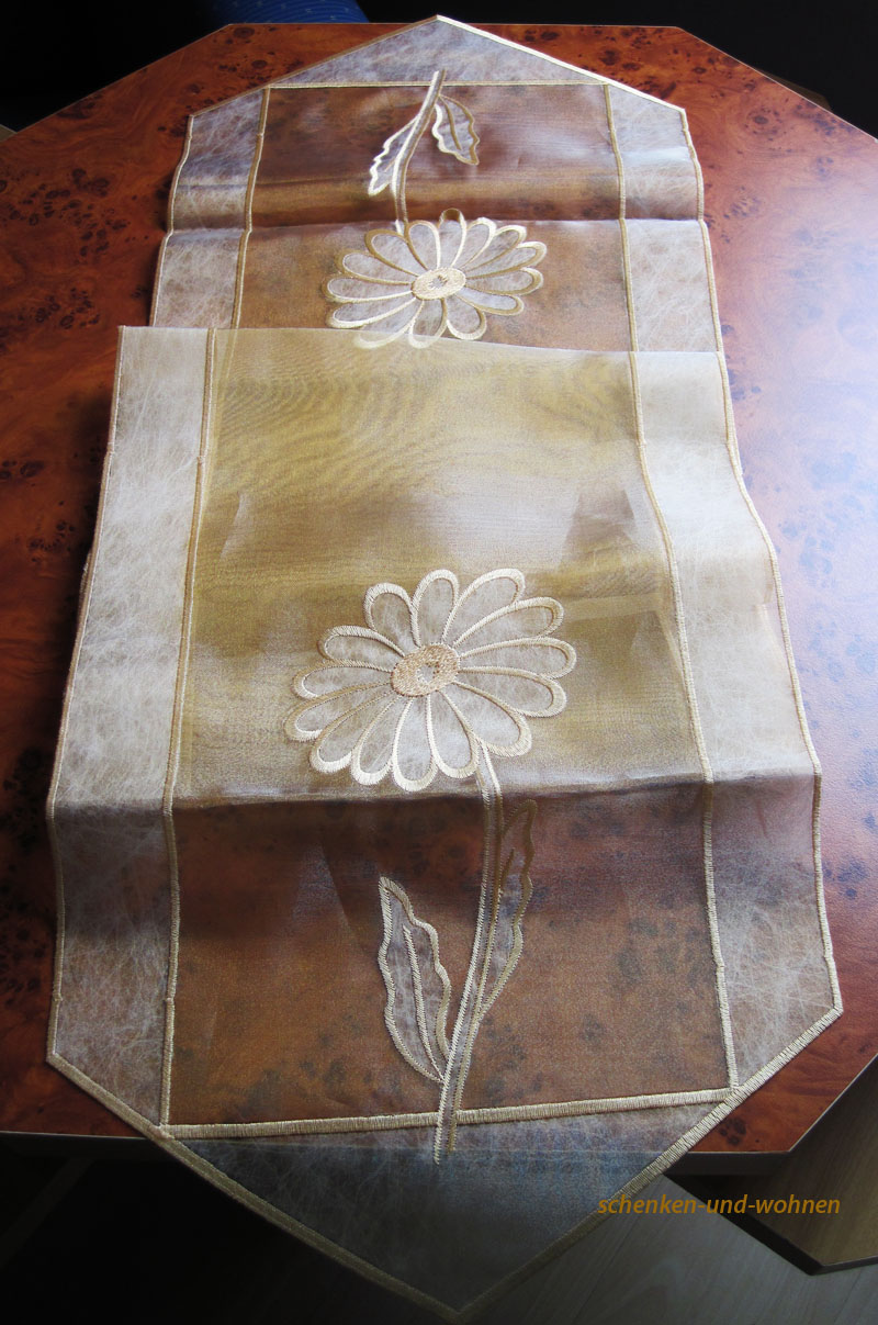 l_ufer_terra_145x32_5cm_d3 Plauener Spitze-Tischläufer gelb ca. 32,5 x 145 cm